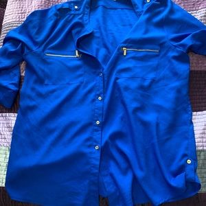 Calvin Klein royal blue button down shirt size Xl